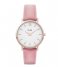 Minuit Leather Rose Gold Plated White