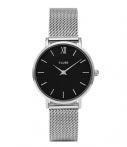 Cluse Horloges Minuit Mesh Silver Zwart cluse kopen in de aanbieding Cluse Horloges Minuit Mesh Silver Zwart cluse kopen in de aanbieding