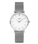 Cluse Horloges Minuit Mesh Silver Zilver cluse kopen in de aanbieding Cluse Horloges Minuit Mesh Silver Zilver cluse kopen in de aanbieding