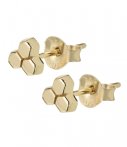 Cluse Oorbellen Essentielle Three Hexagon Stud Earrings Goud cluse kopen in de aanbieding