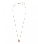 Cluse Kettingen Force Tropicale Twisted Chain Tag Pendant Necklace Rosegoud cluse kopen in de aanbieding