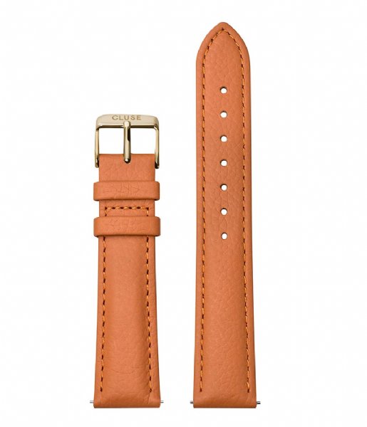 CLUSE  Strap Leather Gold Plated 18 mm sunset orange (CS1408101086)