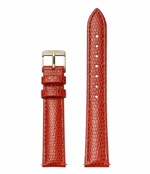 CLUSE  Strap Leather 16 mm Gold colored Lizard coral (CS12215)