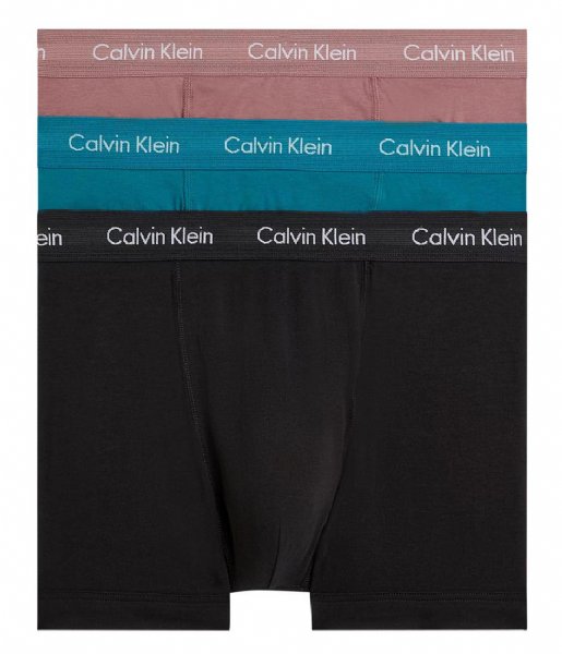 Calvin Klein  Trunk 3-Pack Black-Capri Rose-Ocean Depths (Pa3)