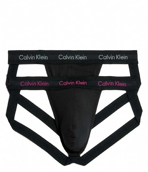 Calvin Klein  Jock Strap 2-Pack B-Silver Springs Palace Pink Logo (CFW)