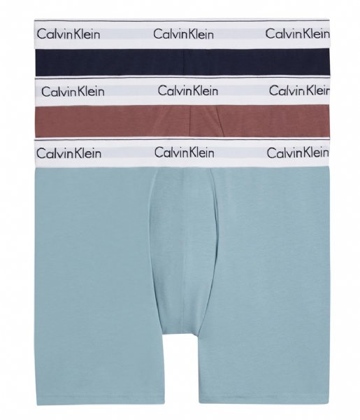 Calvin Klein  Boxer Brief 3-Pack Capri Rose- Blue Shadow- Arona (M8P)
