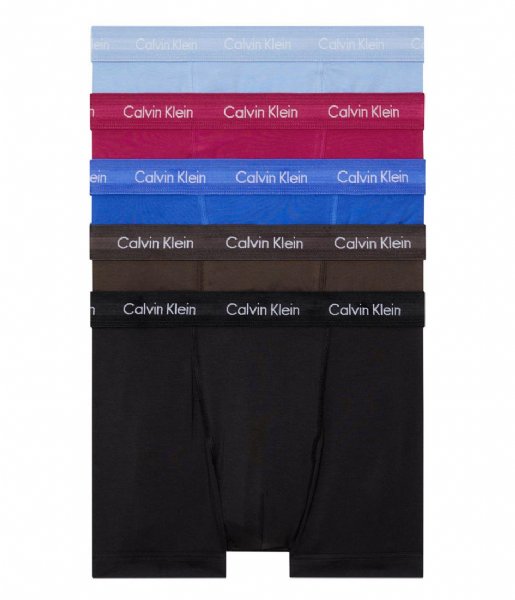 Calvin Klein  Trunk 5-Pack Mlc- Daz Bl- Dsty Ppl- Blk- Ba Blue (Mek)