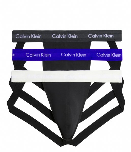 Calvin Klein  Jockstrap 3-Pack B- Phtm Gry Spct Blu Vprs Gry Wbs (H4X)