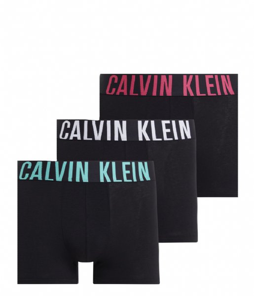 Calvin Klein  Trunk 3-Pack B- White-Fuchsia Fedora-Atl Lg (Lxr)