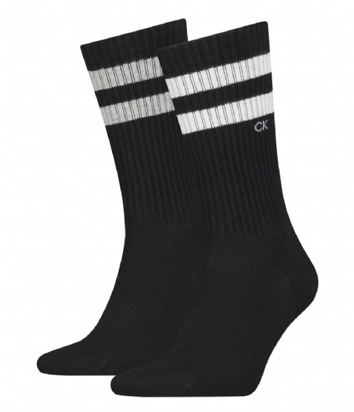 Calvin Klein  CK Men Sock 2-Pack Stripes Black (001)