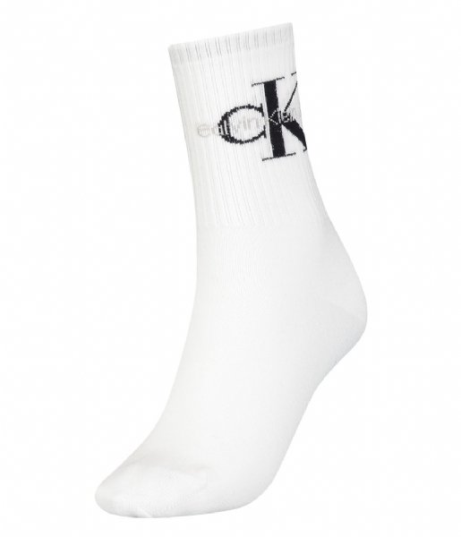 Calvin Klein  CKJ Women Sock 1-Pack Rib White (002)