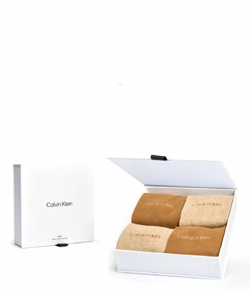 Calvin Klein  Sock Giftbox 4-Pack Caramel (003)