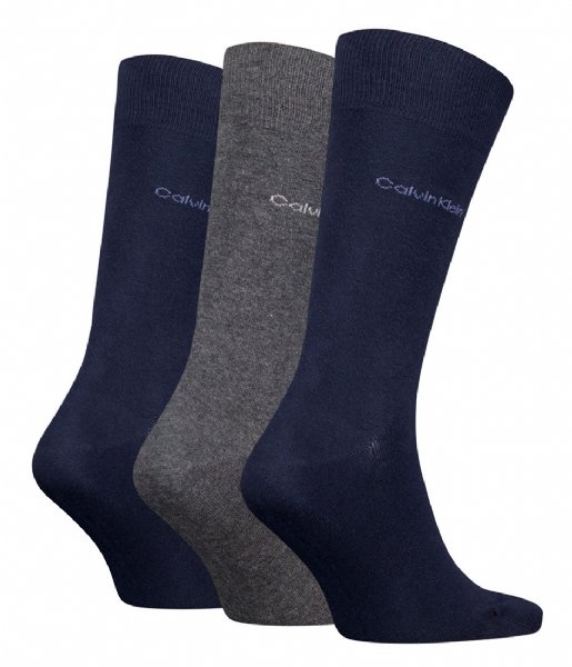 Calvin Klein  CK Men Sock 3-Pack Dark Grey Combo (004)