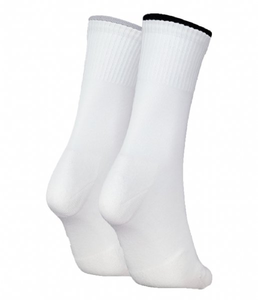 Calvin Klein  CKJ Women Sock 2-Pack Logo White / Black (001)