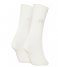 Calvin Klein  CK Women Sock 2-Pack Iridescent Off White (001)