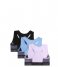 Calvin Klein  3-Pack Bralette Fwisteria Wblue Pblack (0VN)