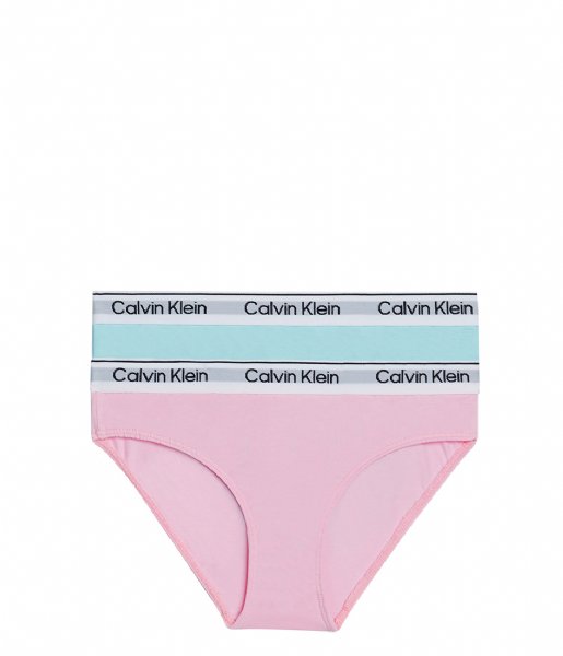 Calvin Klein  2-Pack Bikini Tearosemauve-Powdersky (0Vn)