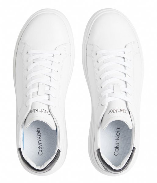 Calvin Klein  Low Top Lace Up Leather White Black (0K9)