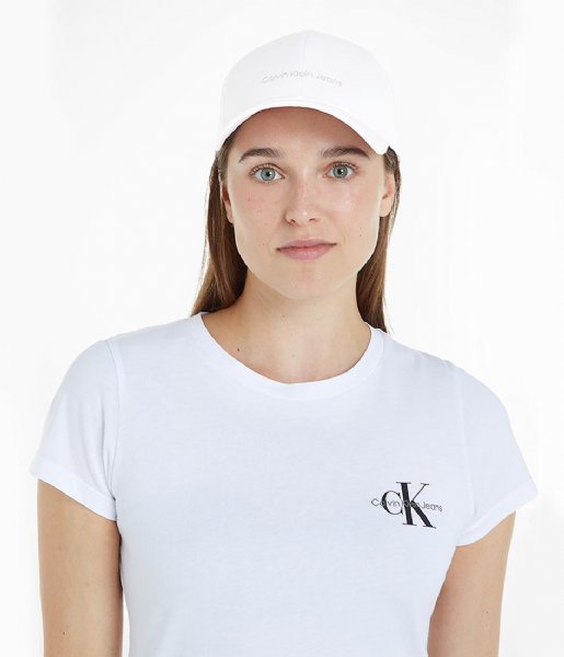 Calvin Klein  Institutional Cap White-Silver Logo (0Li)