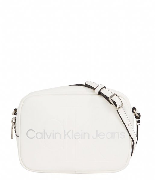 Calvin Klein  Sculpted Camera Bag White-Silver Logo (0Li)