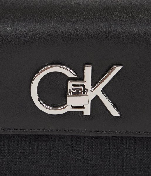 Calvin Klein  Re-Lock Mini Crossbody Bag Black Jacquard Mono (0Gk)