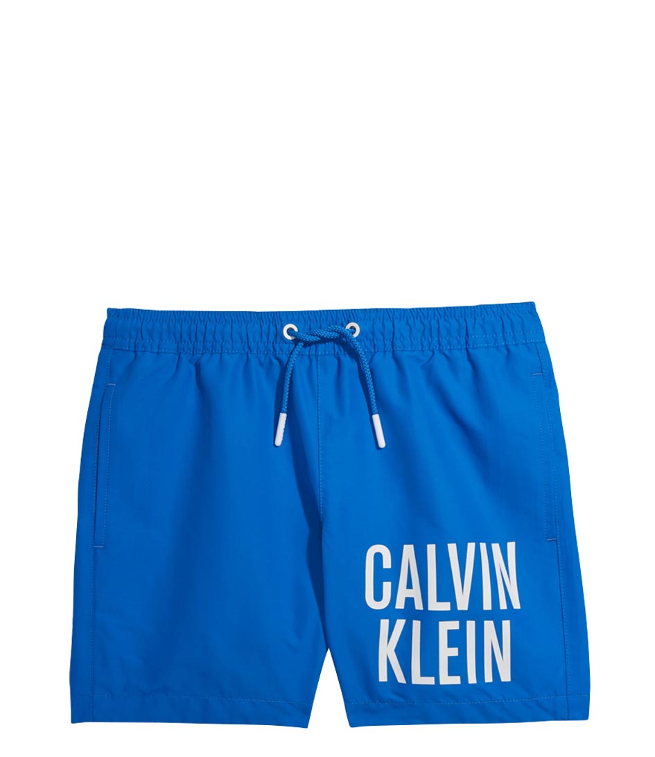 accent Klasseværelse mærke Calvin Klein Badebukser Boys Medium Drawstring Dynamic Blue (C4X) | The  Little Green Bag