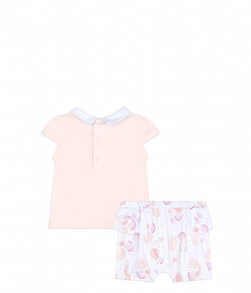 Carrement Beau  T-Shirt en Short Wit-Licht Roze (N34)