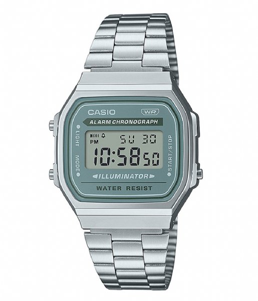 Casio  Vintage A168WA-3AYES Silver colored Green