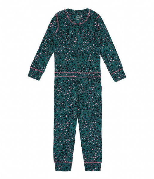 Claesens  Girls Pyjama Suit Green Panther