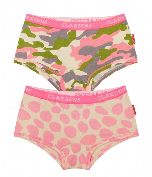 Claesens  Girls Hipster 2 Pack Army Dots