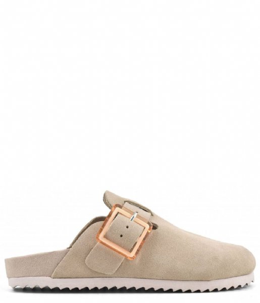 Colors of California  Cow Suede Bio Sabot With Buckle Light Pink (LTPIN)