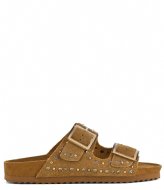 Colors of California Cow Suede Bio With Studs Tan (TAN)