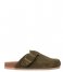 Colors of California  Man Sabot Sandal In Suede Military (MIL)