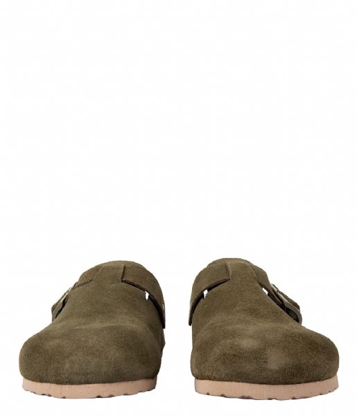 Colors of California  Man Sabot Sandal In Suede Military (MIL)