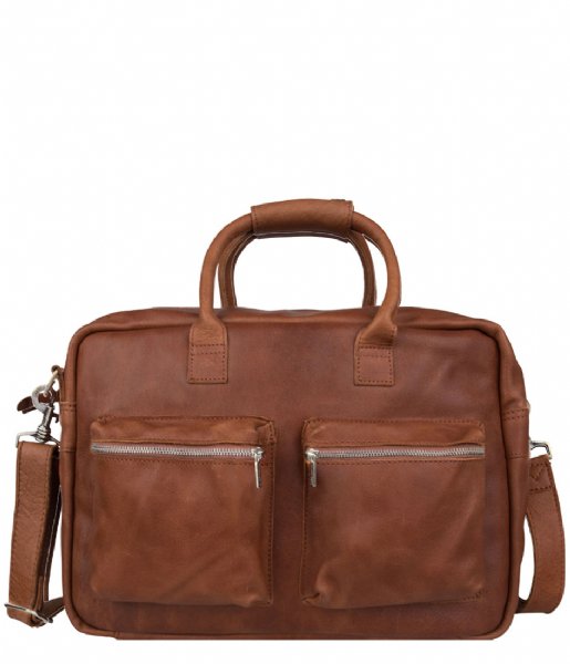 Kent Echt gemeenschap Cowboysbag Schooltas The College Bag 15.6 inch cognac | The Little Green Bag