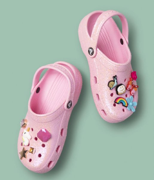 Crocs  Classic Glitter Clog Kids Flamingo (6S0)