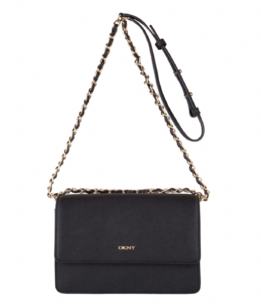bryant park small flap crossbody chain handle black (001) dkny | the