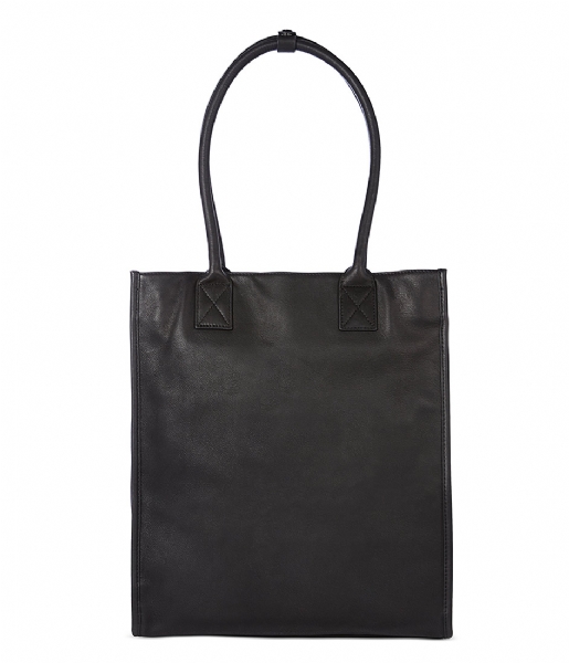 Decoded  Leather Tote 15 inch black