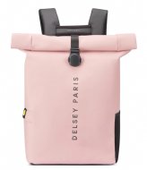 Delsey Turenne Soft Backpack Pc Protection 14 Inch Rolltop Pink