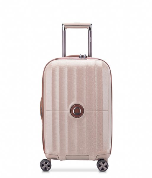 Delsey Walizki na bagaż podręczny St Tropez 55 cm 4 Double Wheels Expandable Cabin Trolley Case Pink