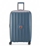 Delsey St Tropez 77 cm 4 Double Wheels Expandable Trolley Case Blue