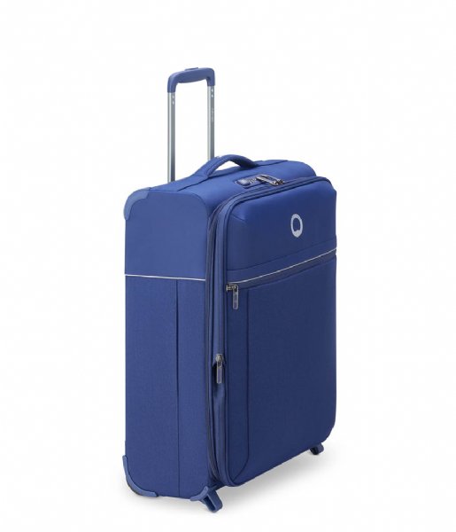 Delsey Walizki na bagaż podręczny Brochant 2.0 55 cm Slim 2W Expandable Cabin Trolley Case Blue