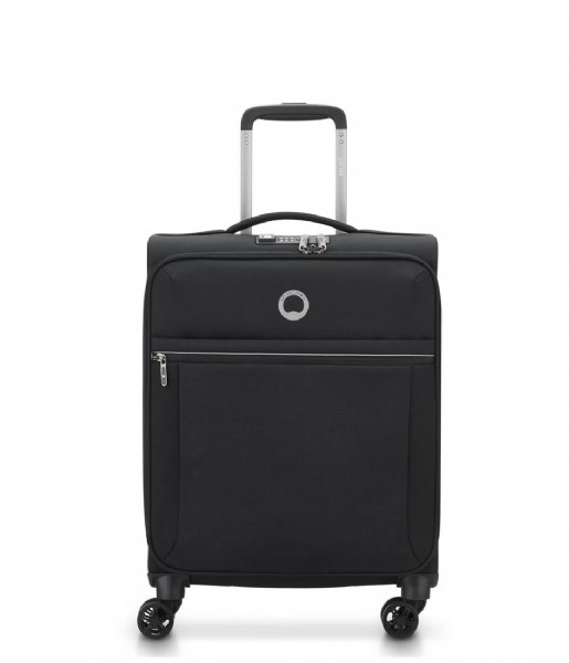 Delsey Walizki na bagaż podręczny Brochant 2.0 55 cm 4 Double Wheels Expandable Cabin Trolley Case Black