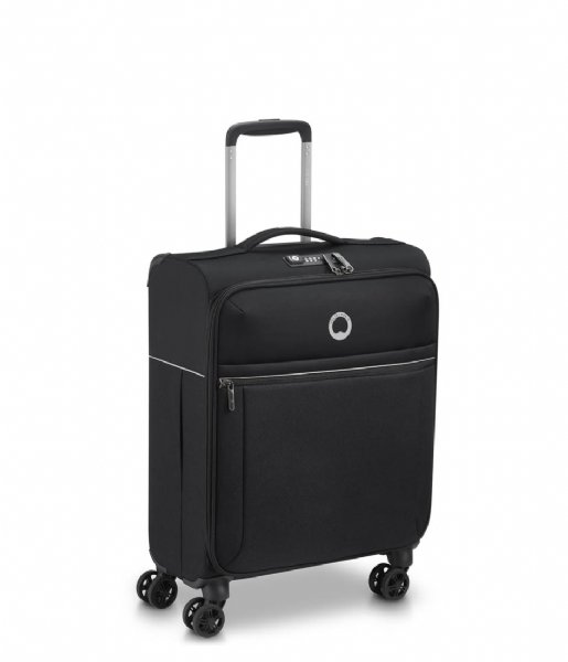 Delsey Walizki na bagaż podręczny Brochant 2.0 55 cm 4 Double Wheels Expandable Cabin Trolley Case Black