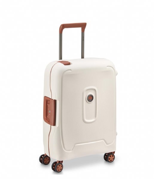 Delsey Walizki na bagaż podręczny Moncey 55 cm Slim 4 Double Wheels Cabin Trolley Case Angora