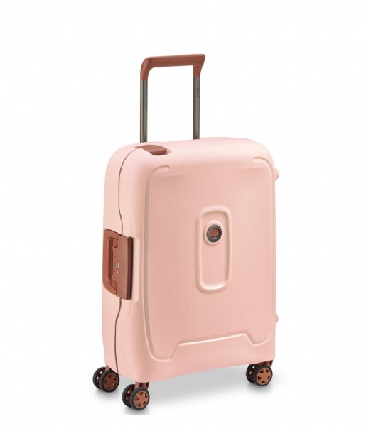 Delsey Walizki na bagaż podręczny Moncey 55 cm Slim 4 Double Wheels Cabin Trolley Case Pink