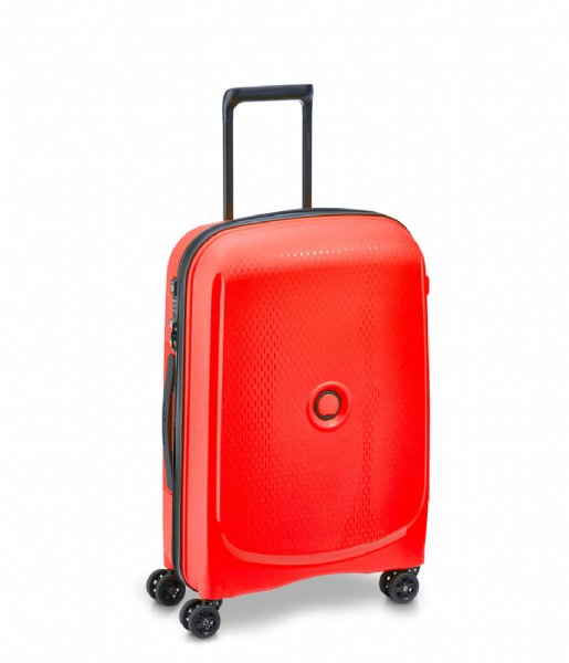 Delsey Walizki na bagaż podręczny Belmont Plus 55 cm Slim 4 Double Wheels Cabin Trolley Case Red Fane
