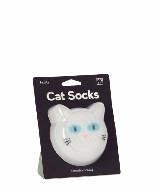 DOIY  Cat Socks white