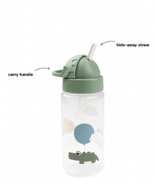 Done by Deer  Straw Bottle Happy Clouds Clouds Green