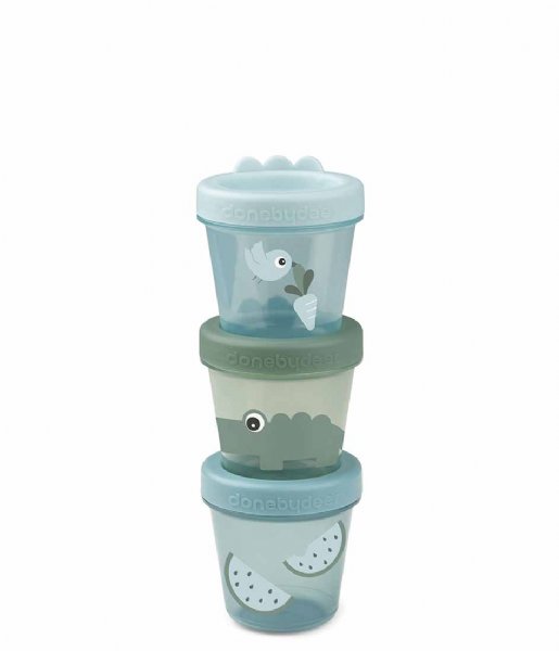 Done by Deer  Baby Food Container 3-Pack Croco Croco Green